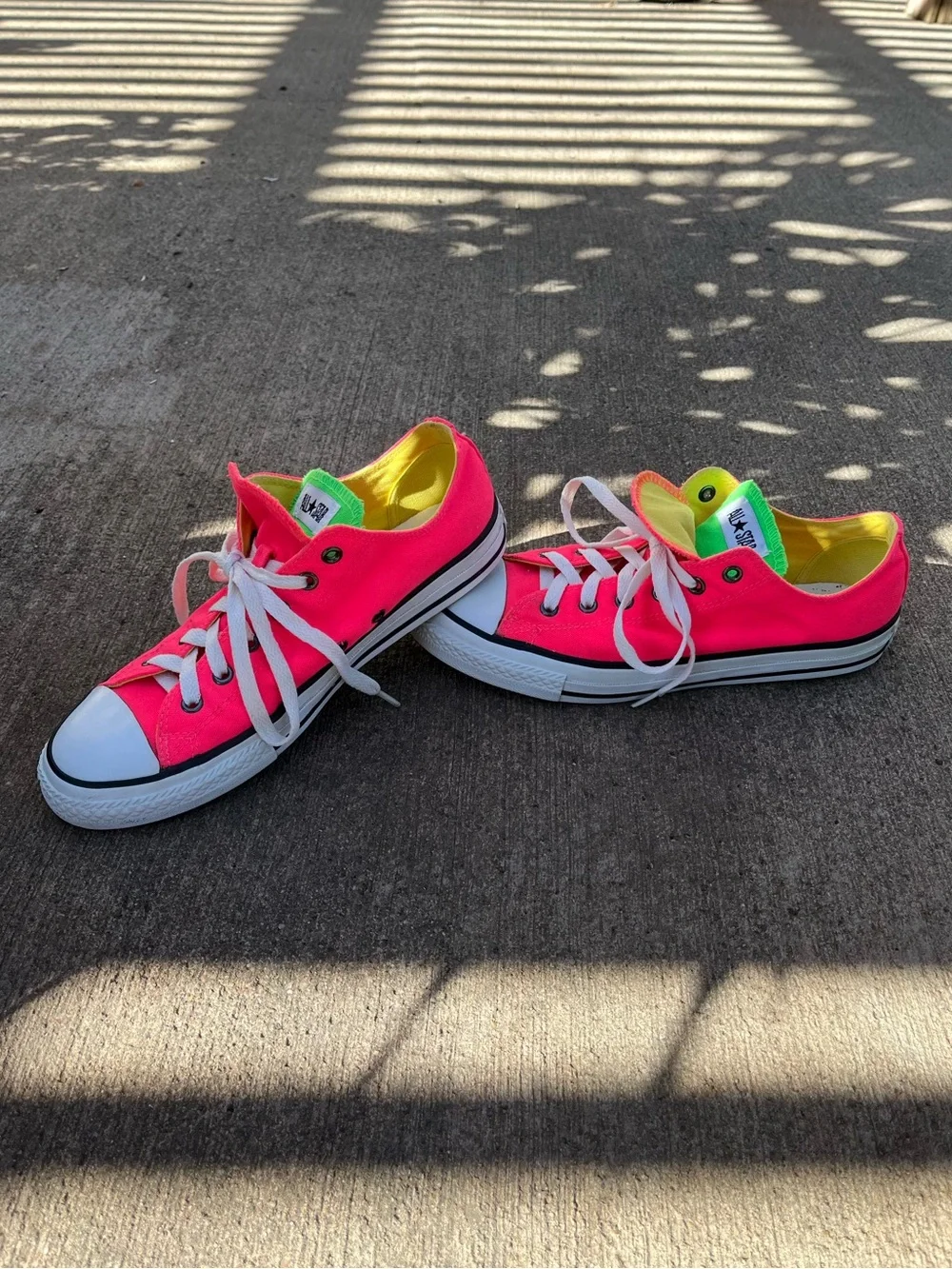 Converse Chuck Taylor All Star Double Tongue Neon Pink Low Top 614130F